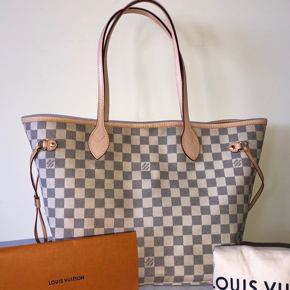 Louis Vuitton Handbags - AUTH Louis Vuitton Azur Neverfull MM+RECEIPT